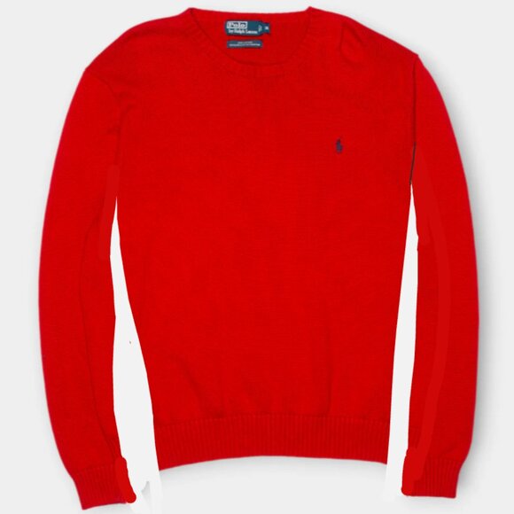 Brand New Ralph Lauren Women's Bright Red Crew Neck Sweater - Picture 4 of 10